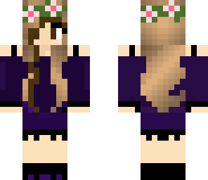 purple and black girl