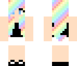 rainbow hair dress girl