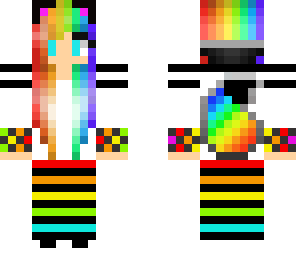 awesome rainbow kitty girl