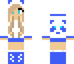 blue panda girl