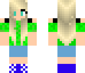 girl with green shirt