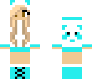 edited panda in blue
