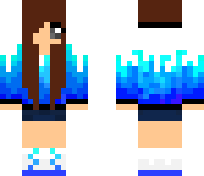 blue brunette