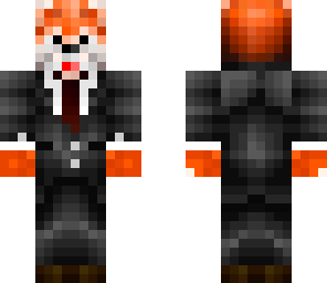 red panda in a tuxedo