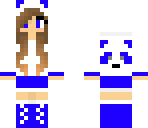 blue panda girl