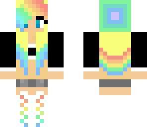 cute rainbow haired girl