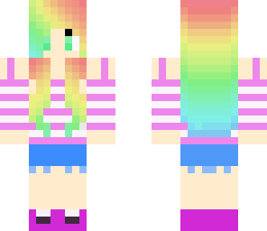 rainbow hair girl no2