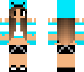 random neon blue girl