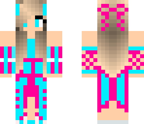 blue pink girl