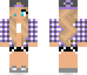 purple plaid girl
