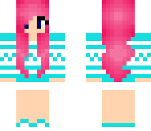 pink and teal