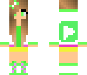 green pink and yellow girl