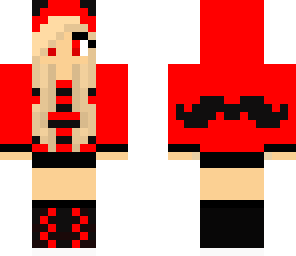 red mustache girl