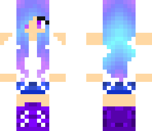 cute purple hair girl