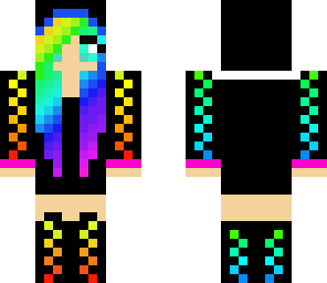 cool rainbow girl
