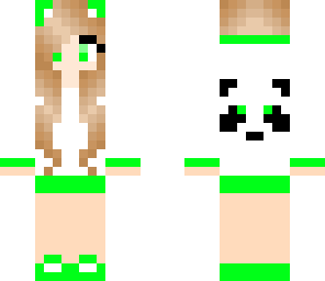 green panda girl