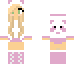 pastel pink panda girl