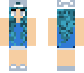 blue boyish girl