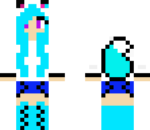 awesome blue wolf girl