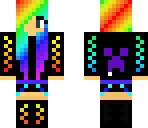 rainbow headphones girl