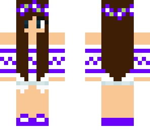 purple flower girl