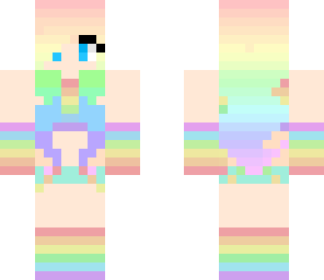 rainbow pastel girl