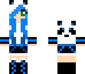 blue panda girl