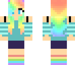 rainbow haired girl