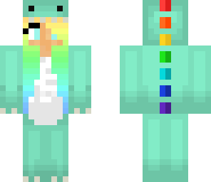 rainbow dino girl