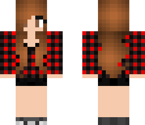 lumberjack girl with shorts