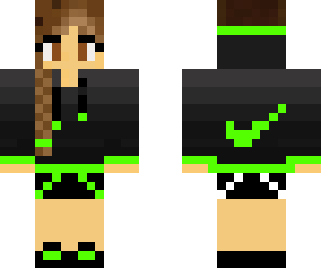 green hoodie girl