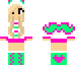 pink and green mustache