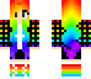 rainbow plaid girl
