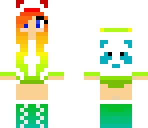 rainbow panda girl
