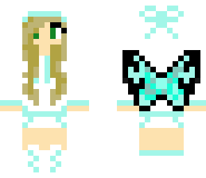 light blue butterfly girl