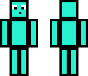 blue box man with face