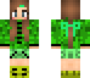 green hippie girl