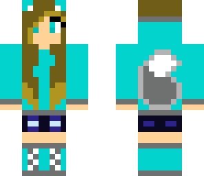 cyan wolf girl
