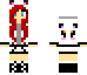 red head panda girl