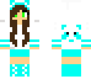blue panda girl