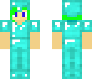 girl with diamond armor