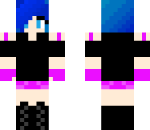 girl with short blue hair