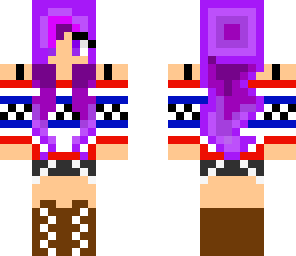 purple haired sweater girl