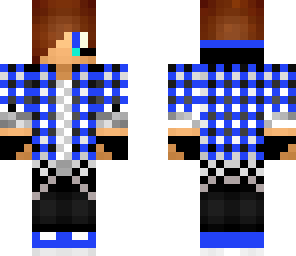 cool blue teen with headphones