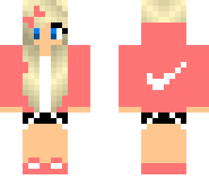 pink nike girl