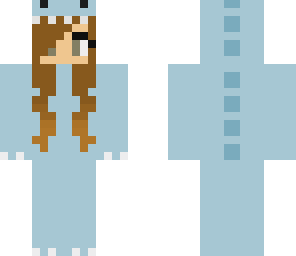 blue dino girl