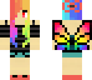 rainbow butterfly bow edit