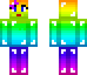 rainbow block girl