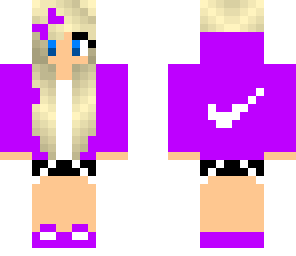 purple nike girl