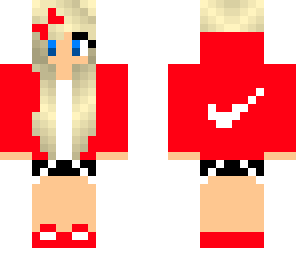 red nike girl